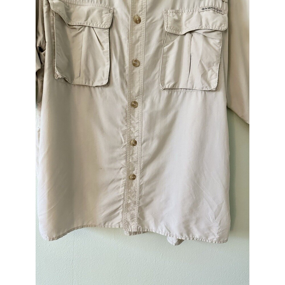 ExOfficio Shirt Mens XXL Beige Tan Brown Nylon Vented Mesh‎ Hiking Outdoors - Picture 7 of 16
